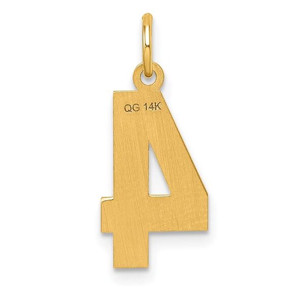 14K Yellow Gold, Varsity Collection, Medium D/C Pendant Number 4 - Picture 3 of 5